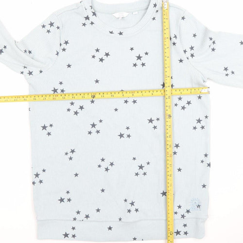 FatFace Womens Blue Star Print Long Sleeve Pyjama Top Size 10
