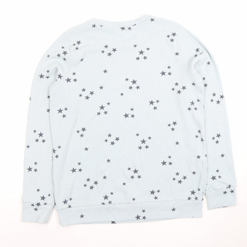 FatFace Womens Blue Star Print Long Sleeve Pyjama Top Size 10