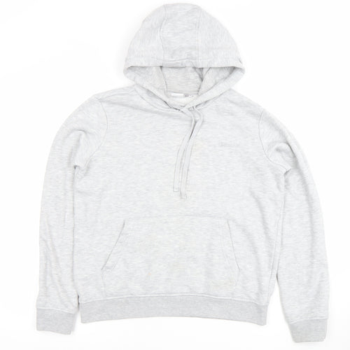 LA Gear Women's Grey Hoodie Size 12 Pullover Cotton Blend Hooded Sweatshirt