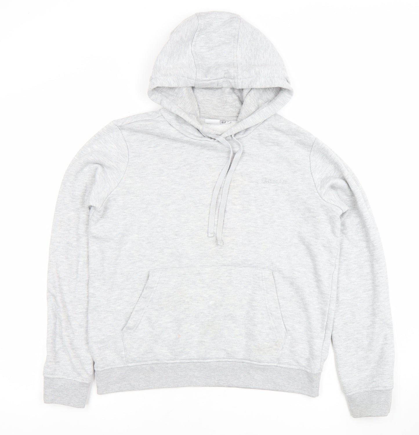 LA Gear Women's Grey Hoodie Size 12 Pullover Cotton Blend Hooded Sweatshirt