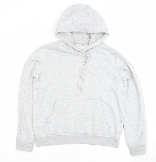 LA Gear Women's Grey Hoodie Size 12 Pullover Cotton Blend Hooded Sweatshirt