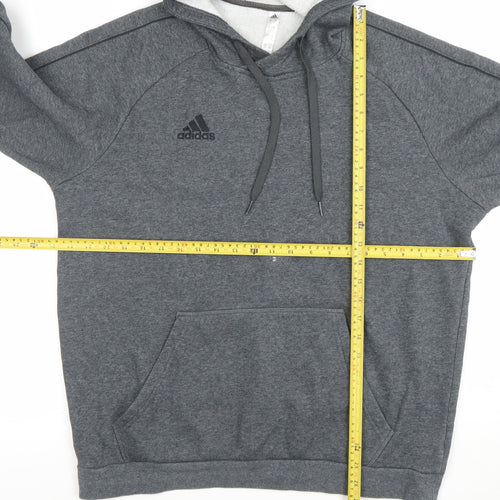 Adidas Men's Grey 2XL Pullover Hoodie Fleece Sportswear