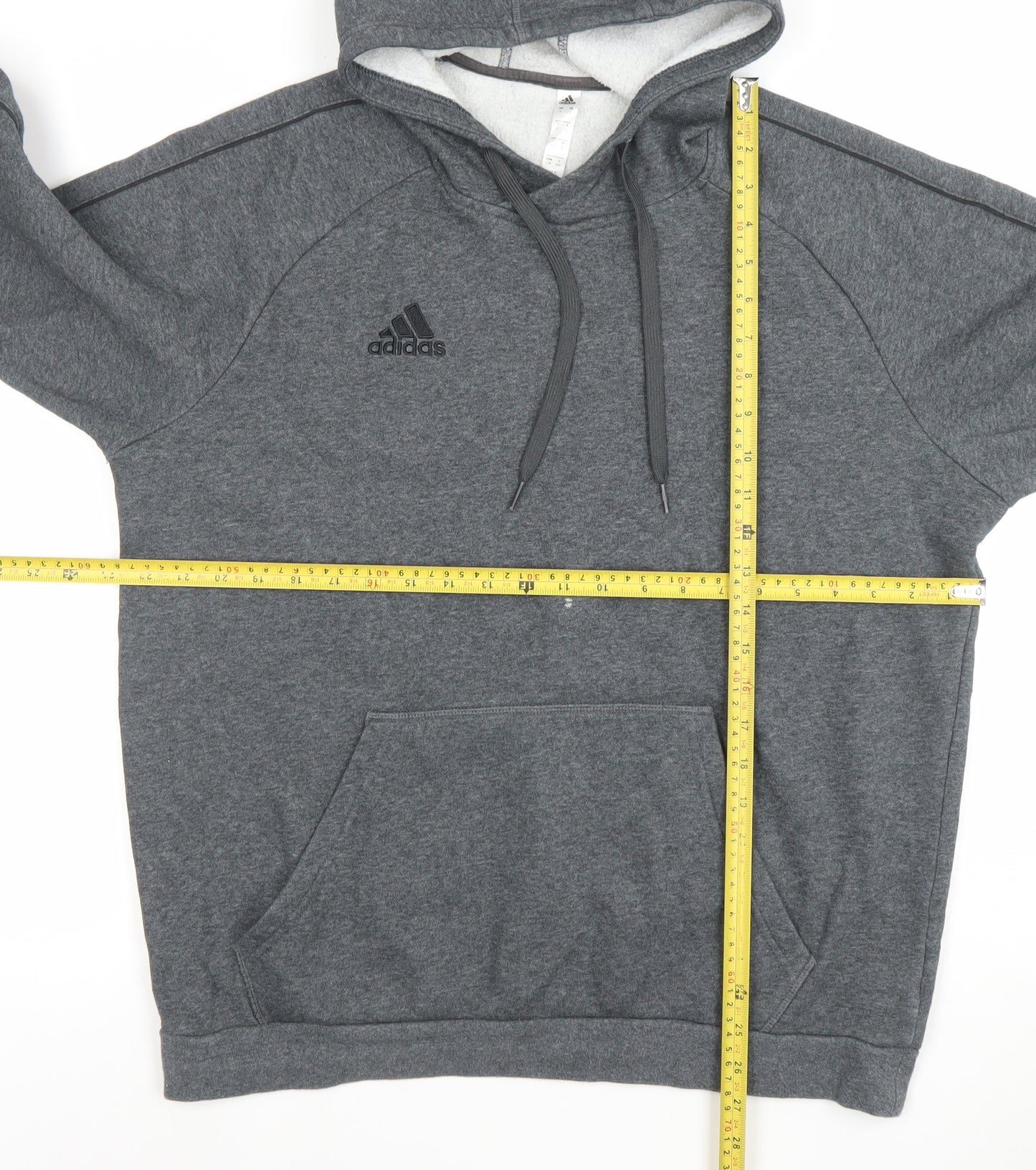 Adidas Men's Grey 2XL Pullover Hoodie Fleece Sportswear