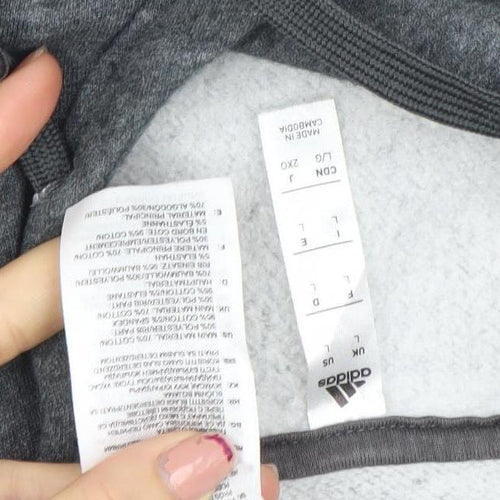 Adidas Men's Grey 2XL Pullover Hoodie Fleece Sportswear