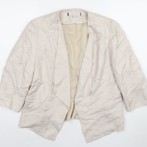 Principles by Ben de Lisi Petite Beige Linen Blend Suit Jacket Size 16