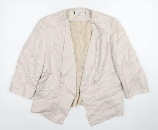 Principles by Ben de Lisi Petite Beige Linen Blend Suit Jacket Size 16