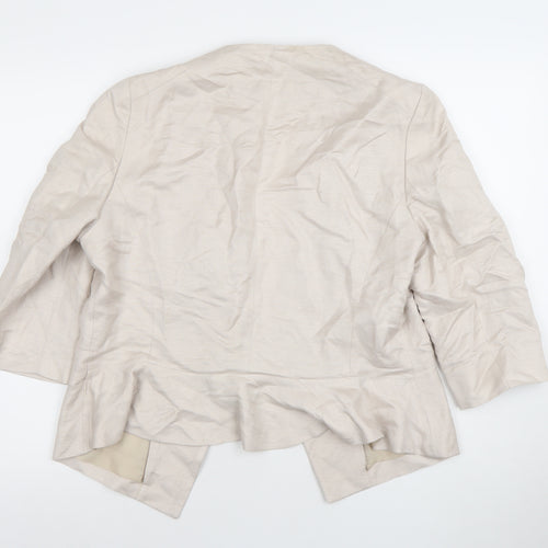 Principles by Ben de Lisi Petite Beige Linen Blend Suit Jacket Size 16