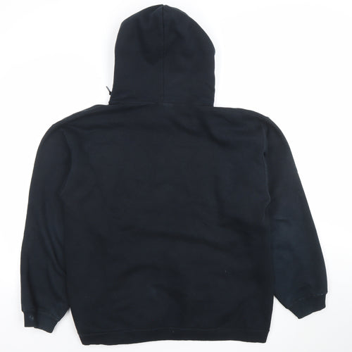 Genki Gear Women Black Pullover Hoodie Medium Cotton Blend Graphic