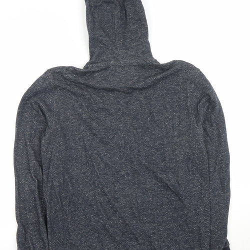 Red Herring Men's Blue Full Zip Hoodie Size M Lightweight Cotton Blend