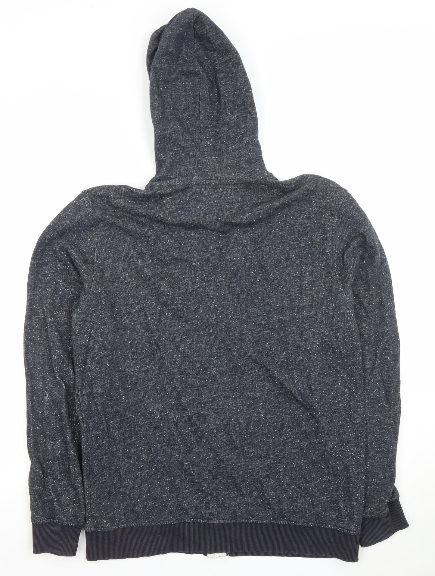 Red Herring Men's Blue Full Zip Hoodie Size M Lightweight Cotton Blend