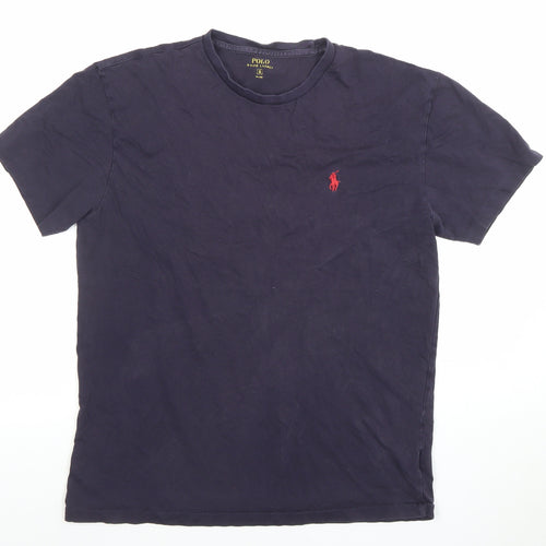 Ralph Lauren Men's Blue Small Crew Neck Cotton T-Shirt