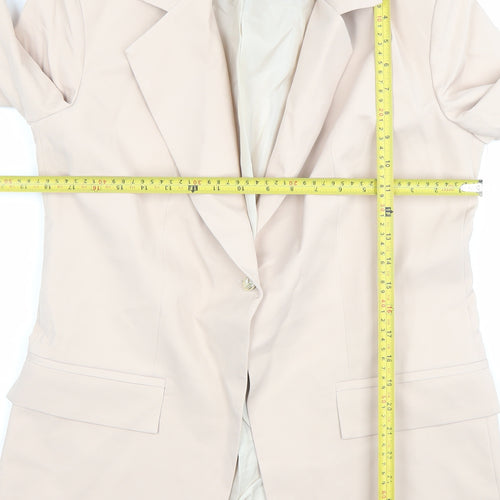 Sempre Women Beige Size 8 Tailored Blazer Jacket