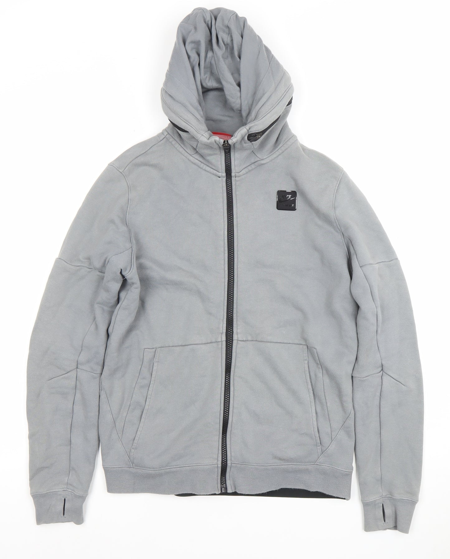 Nike Boys Grey Full Zip Air Max Hoodie XL 13-15 Years Cotton Blend