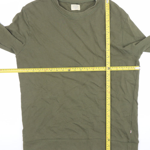 Jack & Jones Men's Green Cotton Pullover Sweatshirt Size L