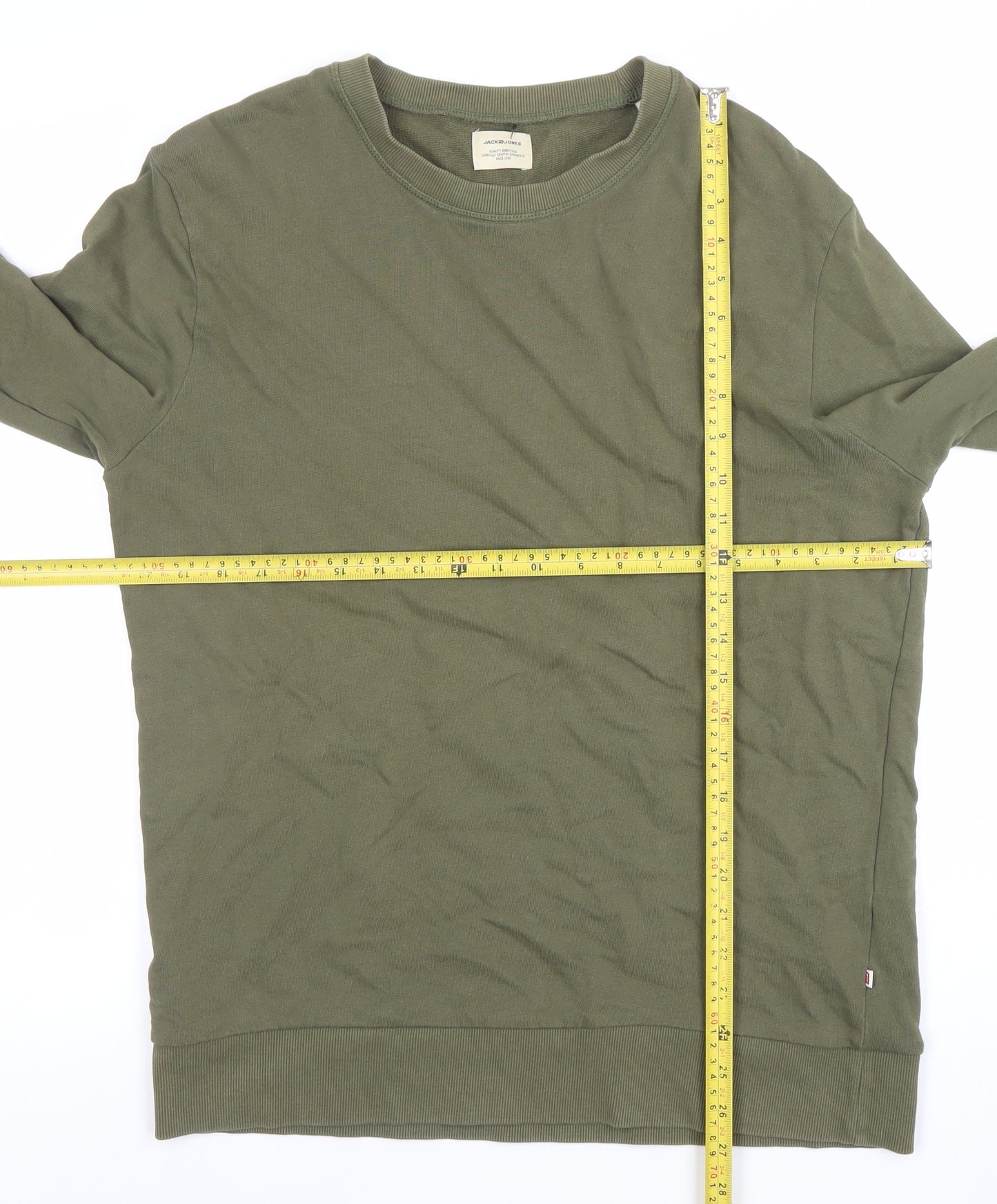 Jack & Jones Men's Green Cotton Pullover Sweatshirt Size L