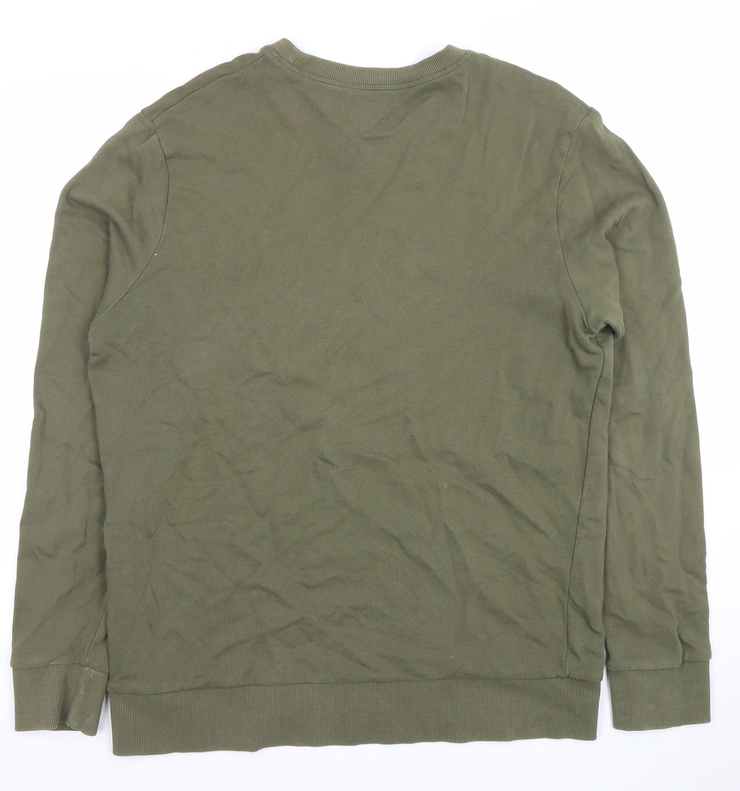 Jack & Jones Men's Green Cotton Pullover Sweatshirt Size L