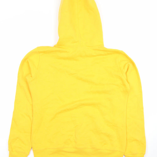 Champion Women's Yellow Pullover Hoodie Large Cotton Blend