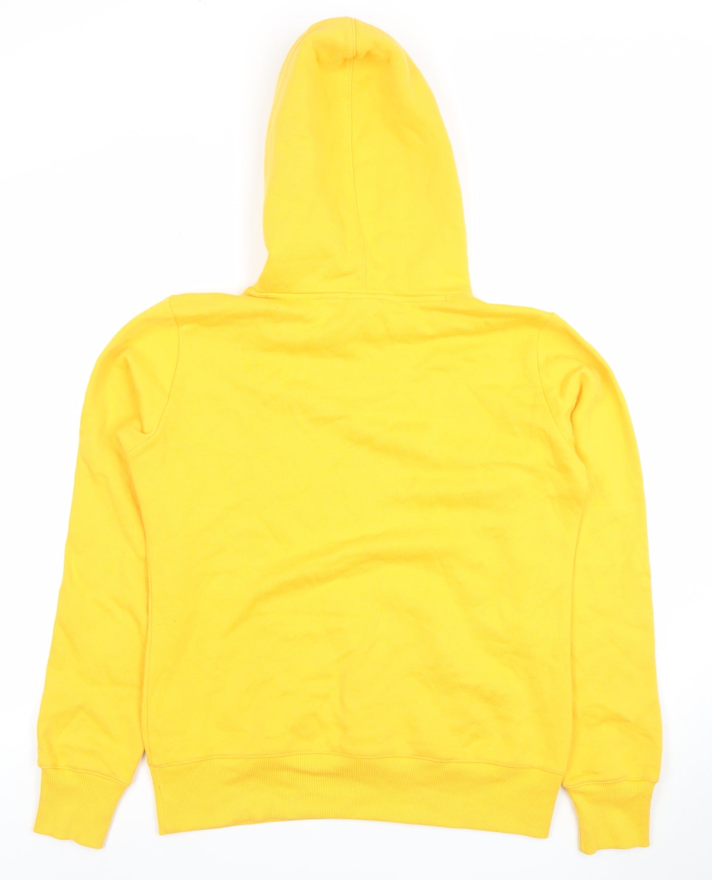 Champion Women's Yellow Pullover Hoodie Large Cotton Blend