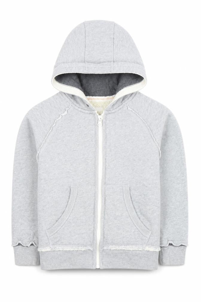Marks and Spencer Boys Grey Full Zip Hoodie Size 5-6 Years Cotton Blend