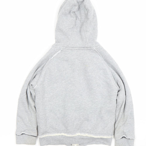 Marks and Spencer Boys Grey Full Zip Hoodie Size 5-6 Years Cotton Blend
