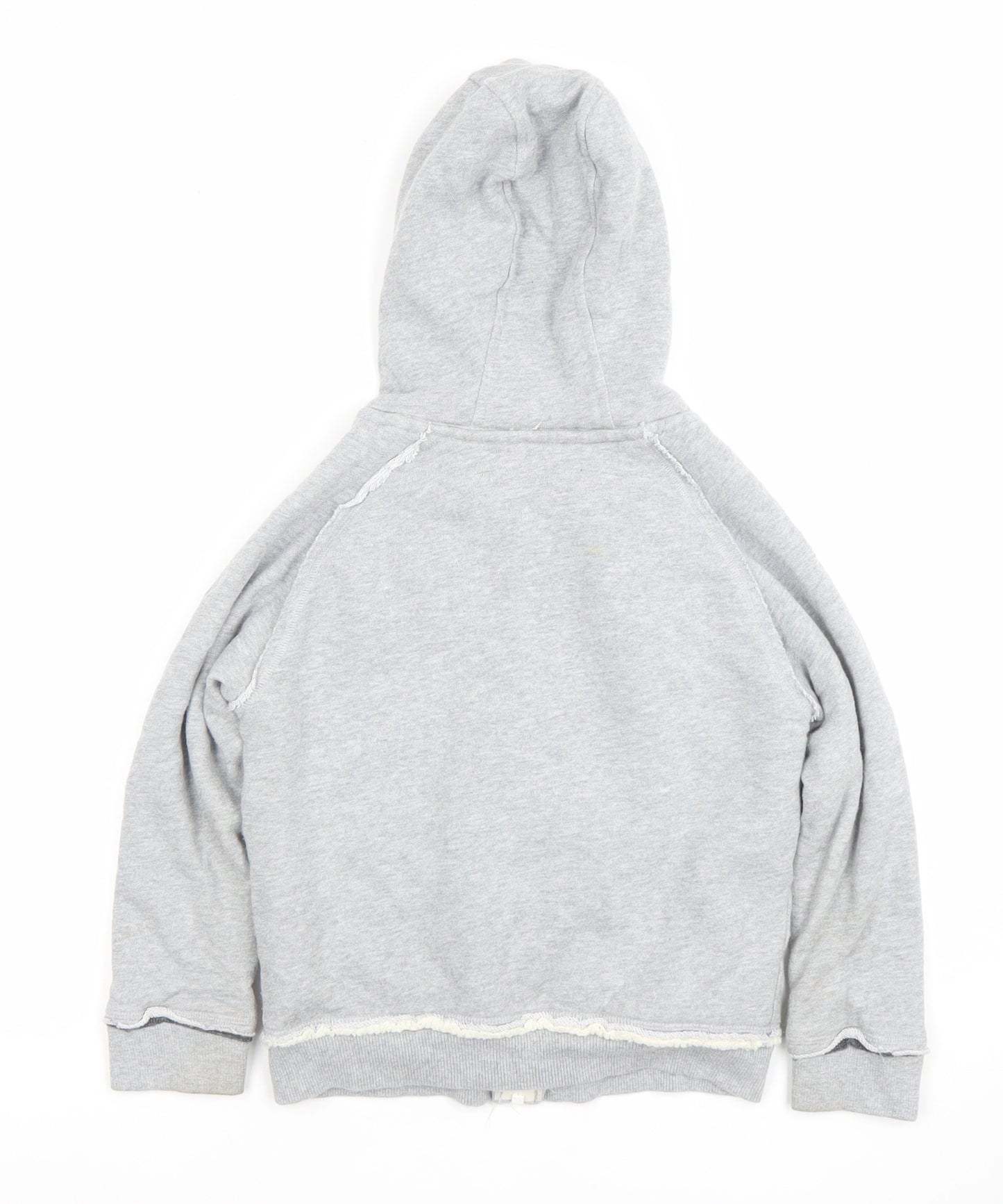 Marks and Spencer Boys Grey Full Zip Hoodie Size 5-6 Years Cotton Blend
