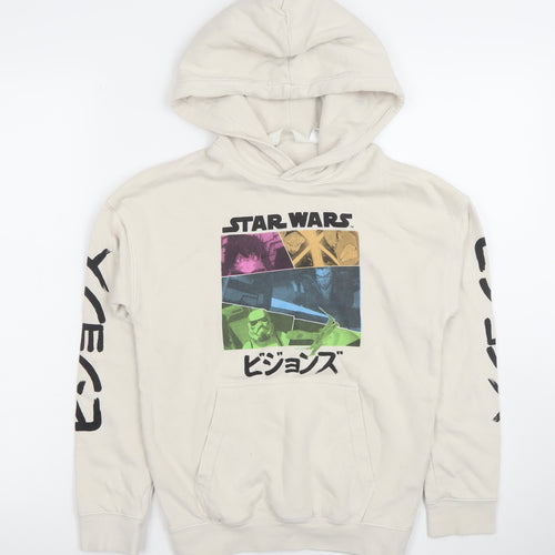 H&M Boys Beige Star Wars Visions Hoodie 8-10 Years Graphic Print Cotton