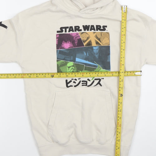 H&M Boys Beige Star Wars Visions Hoodie 8-10 Years Graphic Print Cotton