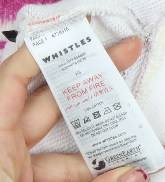 Whistles Women’s White Multicoloured Tie Dye Pullover Sweatshirt XS