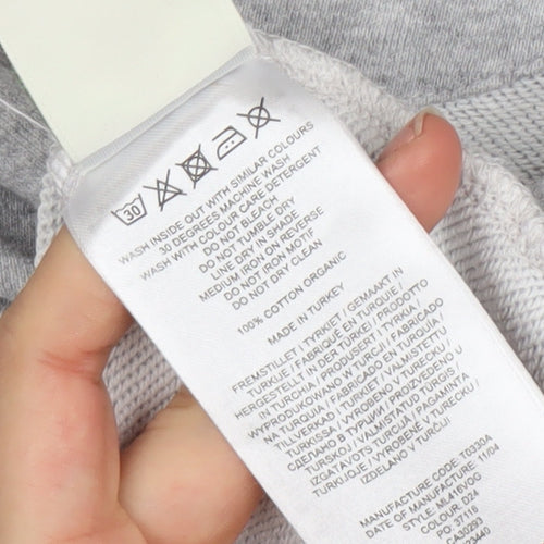 Lyle & Scott Women’s Grey XS Pullover Hoodie Organic Cotton