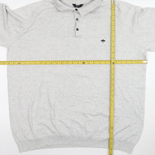 Easy Black Label Men's Grey 2XL Long Sleeve Polo Shirt