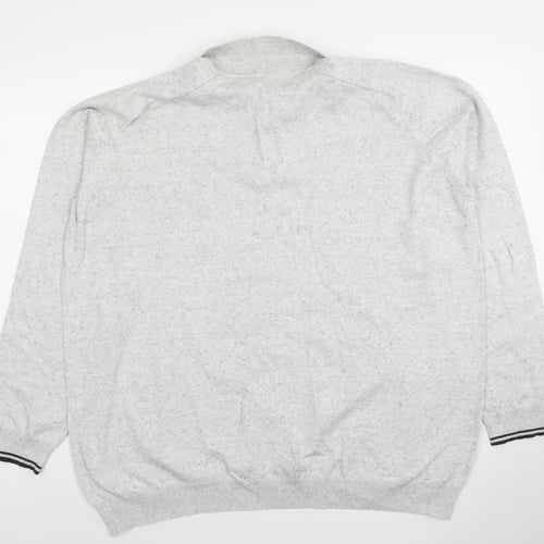 Easy Black Label Men's Grey 2XL Long Sleeve Polo Shirt