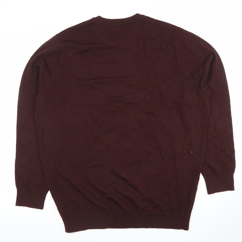 Jacamo Men's Brown XL Crew Neck Pullover Jumper