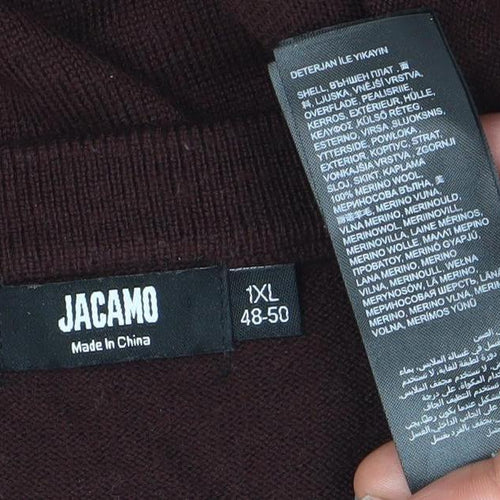 Jacamo Men's Brown XL Crew Neck Pullover Jumper