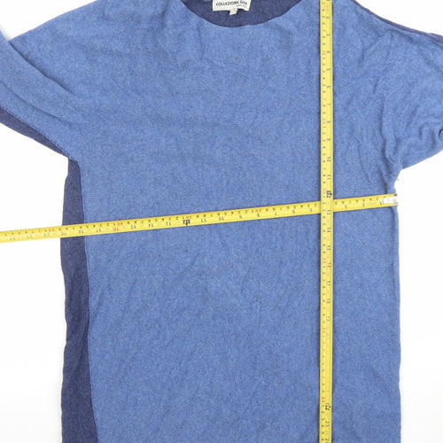 Collezione Gaia Womens Blue Wool Blend Pullover Jumper M Boat Neck