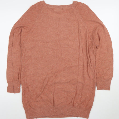 Next Women’s Brown Angora Blend Studded Knit Jumper Size 10