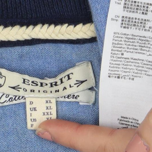 Esprit Men's Blue XXL Crew Neck Pullover Jumper