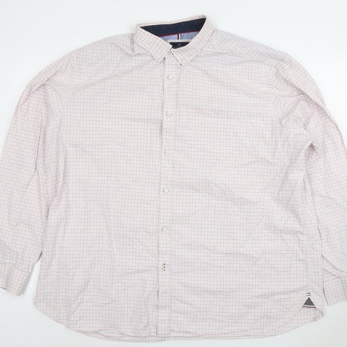 Blue Harbour Men's Pink Check Long Sleeve Cotton Dress Shirt 3XL Regular Fit