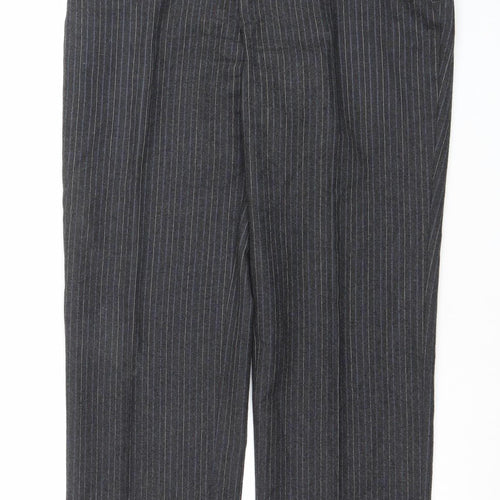 Burton Men’s Grey Pinstripe Wool Dress Trousers 34W 29L