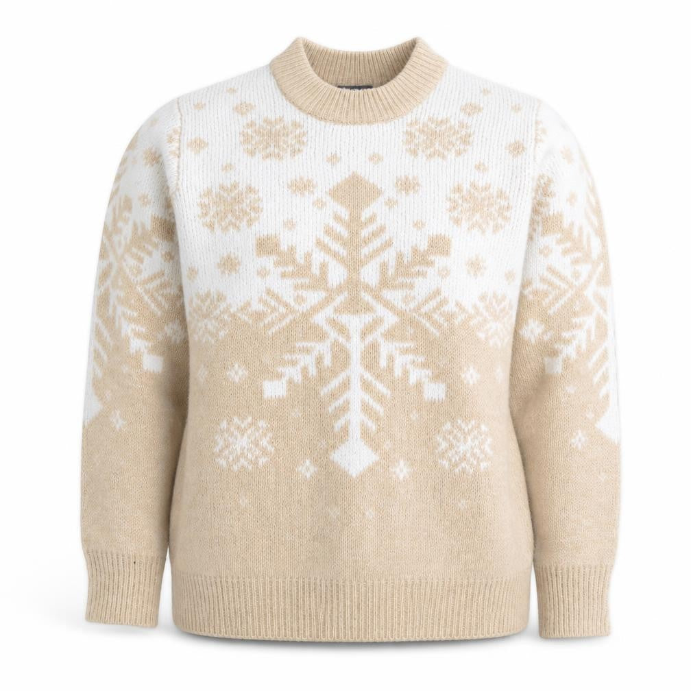 Beloved Woman Beige Fair Isle Christmas Jumper M