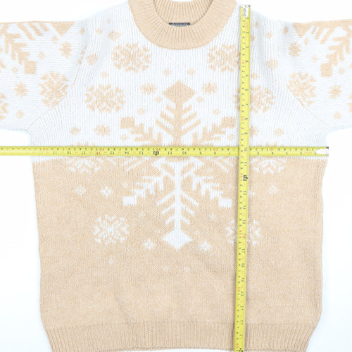 Beloved Woman Beige Fair Isle Christmas Jumper M