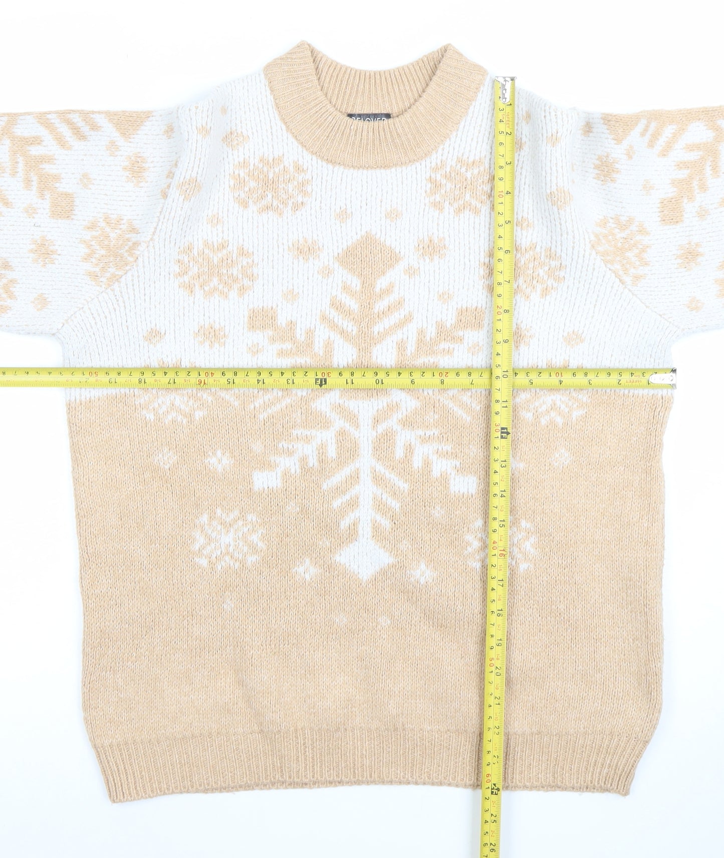 Beloved Woman Beige Fair Isle Christmas Jumper M
