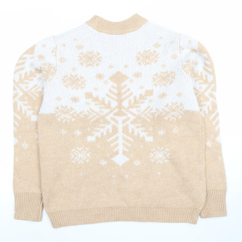 Beloved Woman Beige Fair Isle Christmas Jumper M
