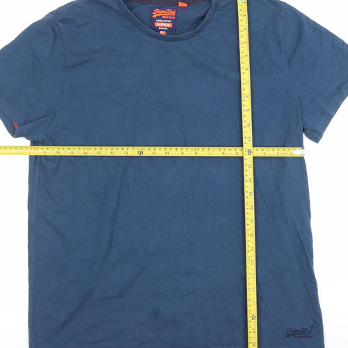 Superdry Men's Blue 2XL Crew Neck Cotton T-Shirt