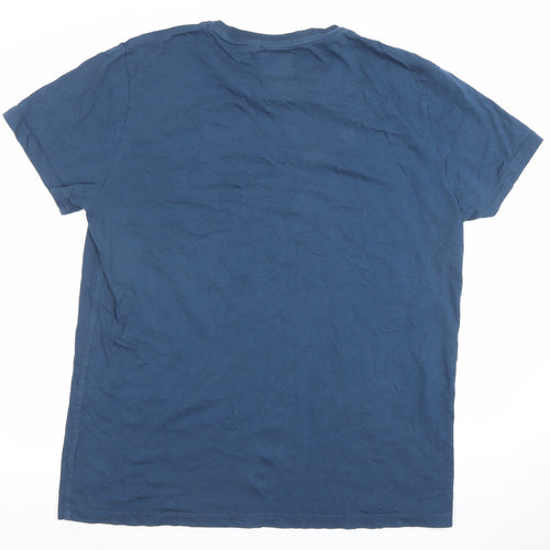 Superdry Men's Blue 2XL Crew Neck Cotton T-Shirt