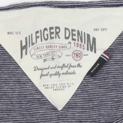 Tommy Hilfiger Men's Grey Henley Long Sleeve T-Shirt Size M