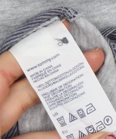 Tommy Hilfiger Men's Grey Henley Long Sleeve T-Shirt Size M