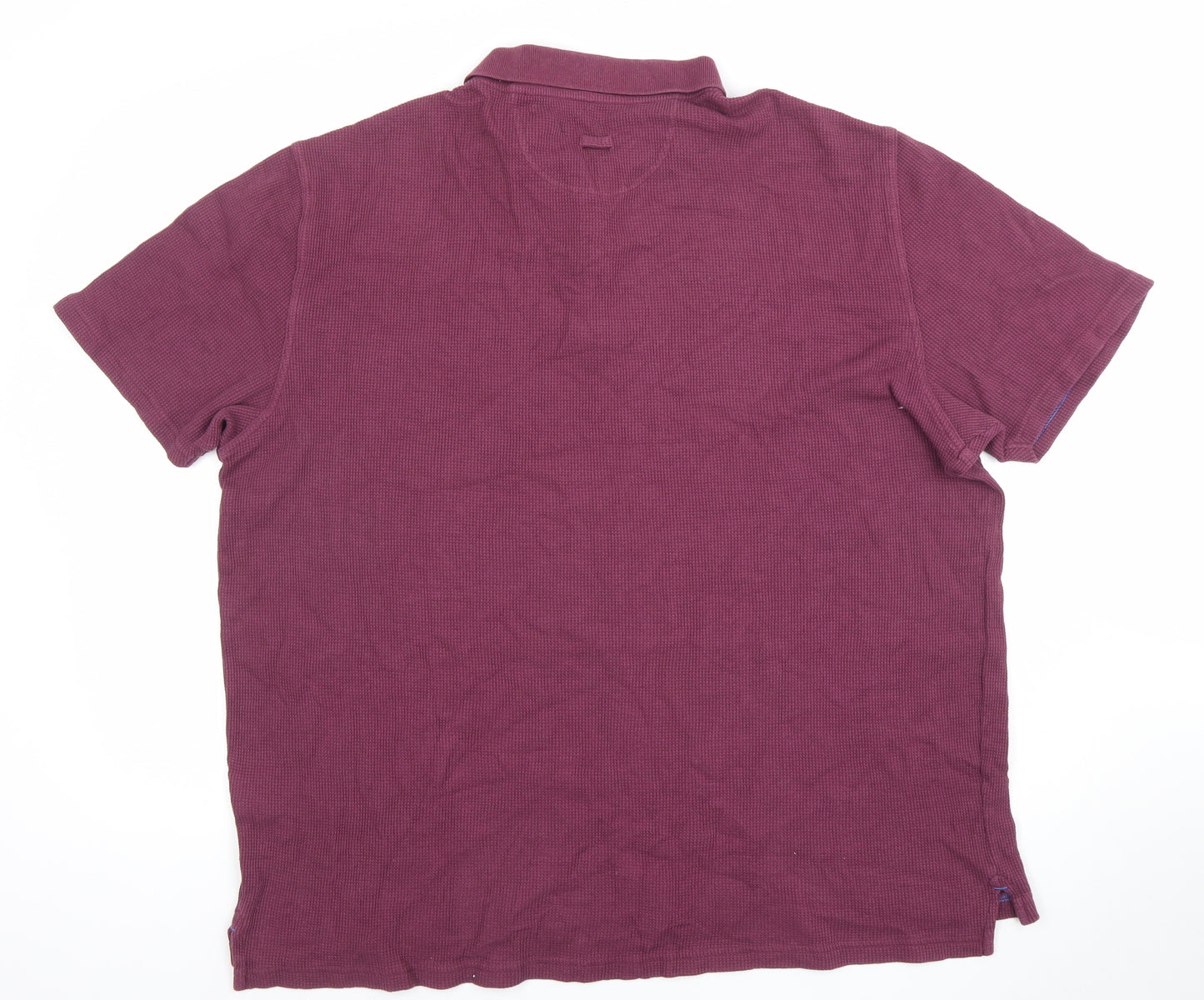 White Stuff Men's Purple Cotton Polo Shirt Size 2XL