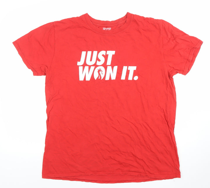 The Anfield Wrap Men's Red 'Just Won It' Graphic T-Shirt Size L