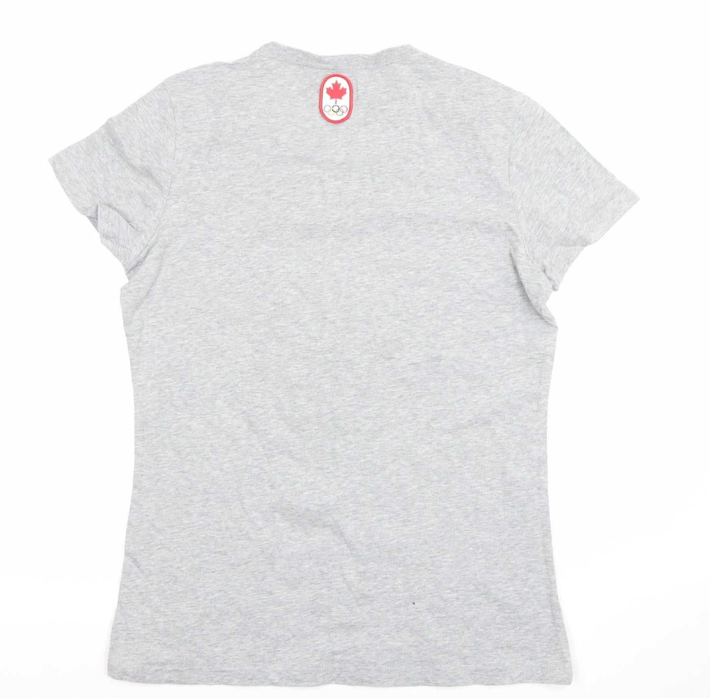 Hudson's Bay Women’s Grey Canada T-Shirt Size L Cotton Blend