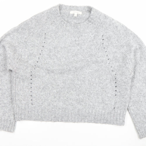 Marks and Spencer Per Una Women Grey Knit Alpaca Blend Jumper M